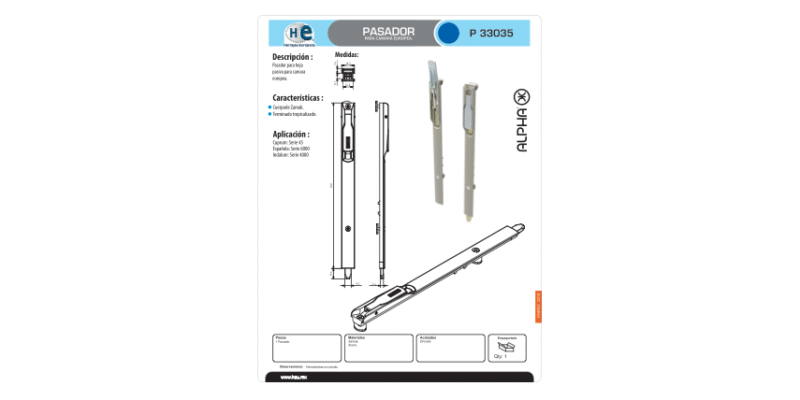 FICHA PASADOR P 33035