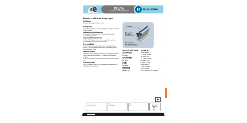 FICHA FELPA 350 BK